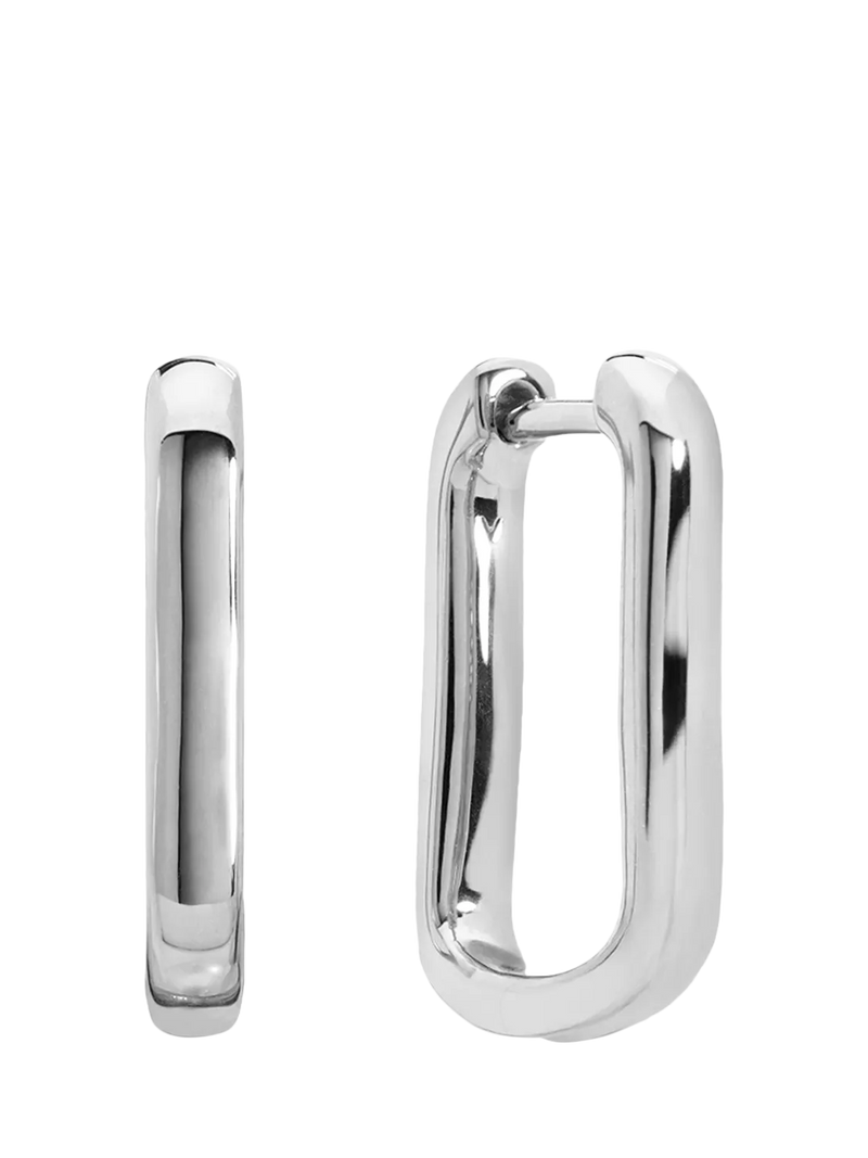 Monica Vinader Alta hoop earrings, sterling silver (British brand)