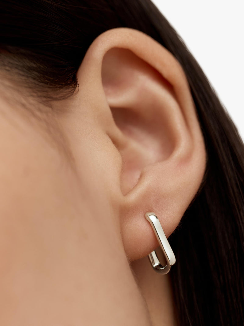 Monica Vinader Alta hoop earrings, sterling silver (British brand)