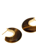 Monica Vinader reversible Tiger's Eye hoop earrings 2.5cm (British brand)