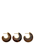 Monica Vinader reversible Tiger's Eye hoop earrings 2.5cm (British brand)