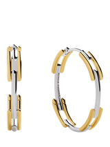 John Lewis Monica Vinader Signature Hoop Earrings, Gold/Silver- Buy online at McGrocer