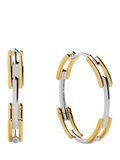 Monica Vinader signature hoop earrings gold silver 2.5cm (British brand)