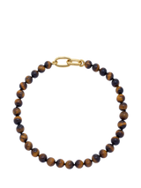 John Lewis Monica Vinader Kate Young Beaded Tigers Eye Necklace, Brown, 43cm- Buy online at McGrocer