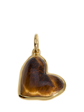 Monica Vinader heart tigers eye pendant gold vermeil (British brand)
