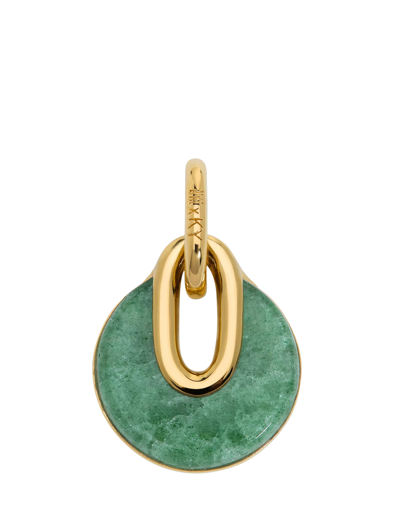 Monica Vinader Kate Young aventurine pendant green, imported from the UK