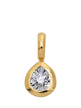 John Lewis Monica Vinader Pear Diamond Pendant, Gold- Buy online at McGrocer
