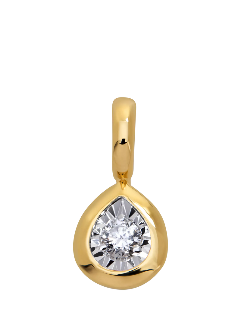 Monica Vinader pear diamond pendant gold vermeil - British product