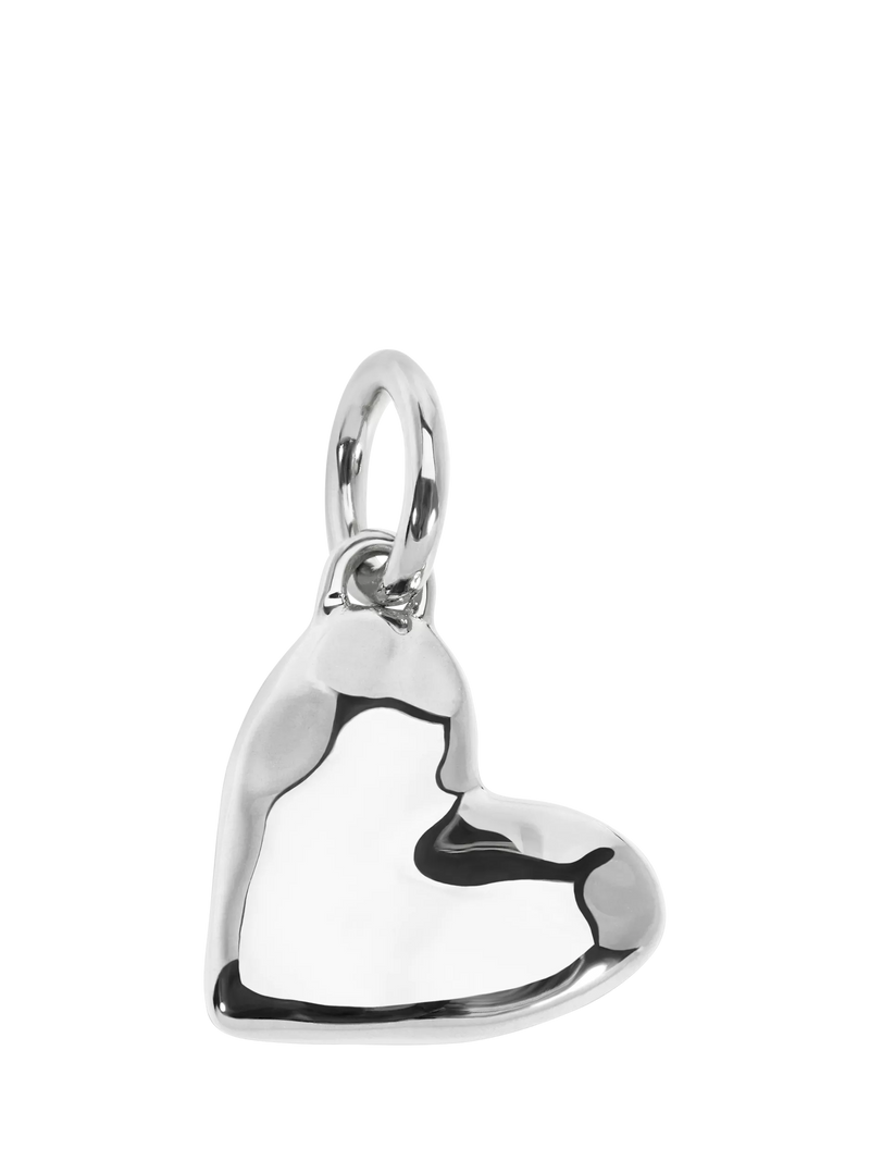 Monica Vinader Molten Heart pendant charm 2cm silver, UK version