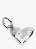 Monica Vinader Molten Heart pendant charm 2cm silver, UK version