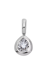 John Lewis Monica Vinader Pear Diamond Pendant, Silver- Buy online at McGrocer
