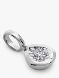 Monica Vinader pear diamond pendant 0.06ct, imported from the UK