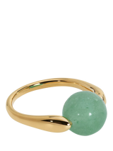 John Lewis Monica Vinader Kate Young Spinning Aventurine Ring, Green, Size K- Buy online at McGrocer