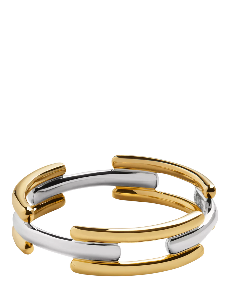 Monica Vinader Signature Stack Ring gold and silver (British brand)