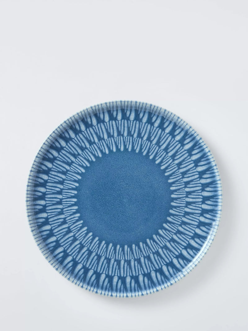 John Lewis stoneware dinner plate blue 27cm (British brand)