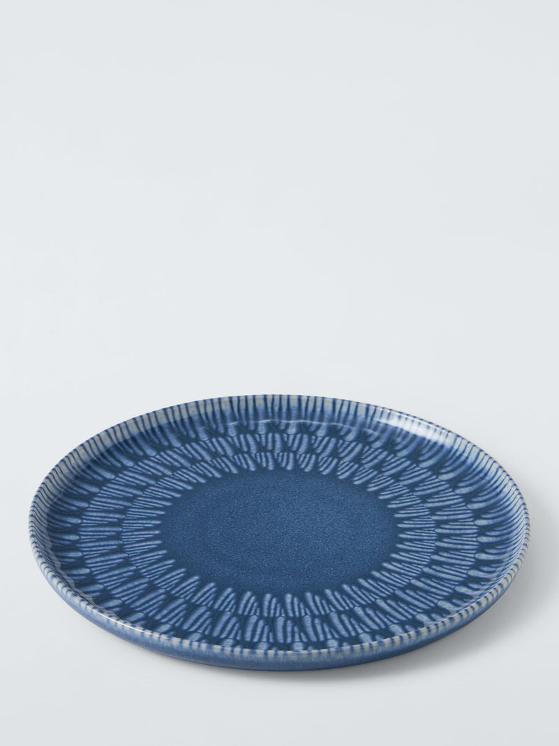 John Lewis stoneware side plate 21.5cm blue (British brand)