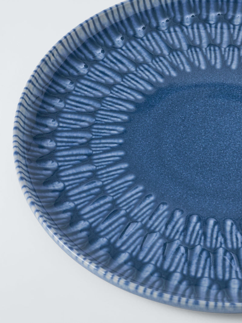 John Lewis stoneware side plate 21.5cm blue (British brand)