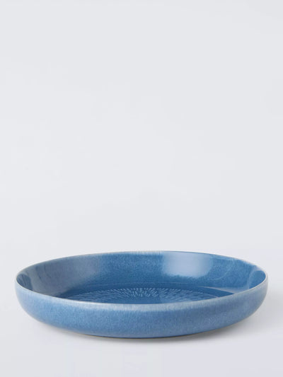 John Lewis John Lewis Modern Rustic Stoneware Pasta Bowl, Blue, 24cm- Buy online at McGrocer