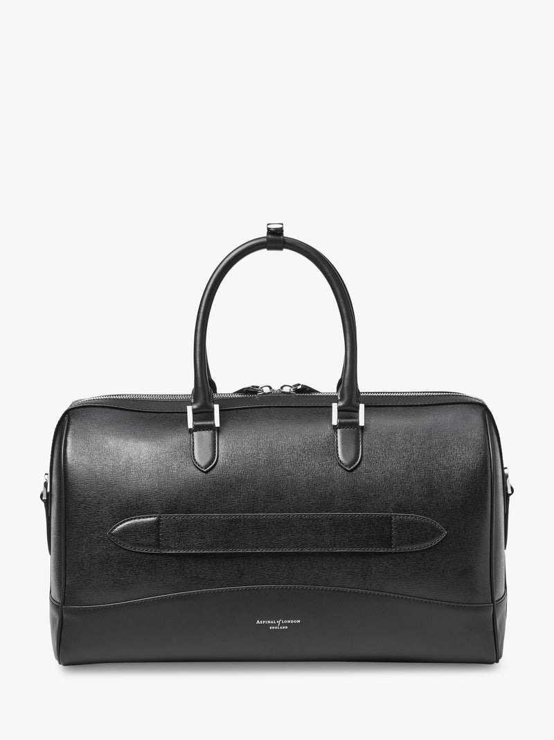 Aspinal of London Connaught leather flight bag black (British brand)