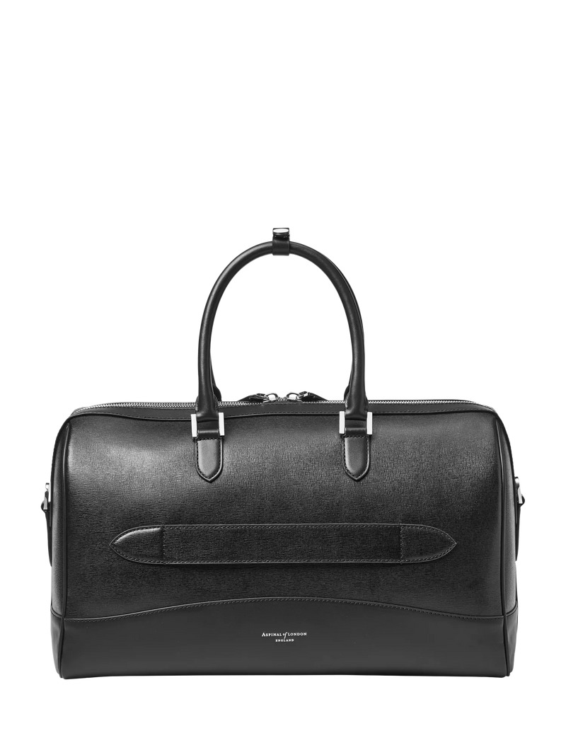 Aspinal of London Connaught leather flight bag black (British brand)
