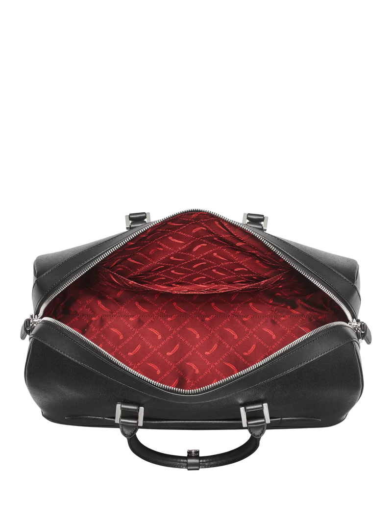 Aspinal of London Connaught leather flight bag black (British brand)