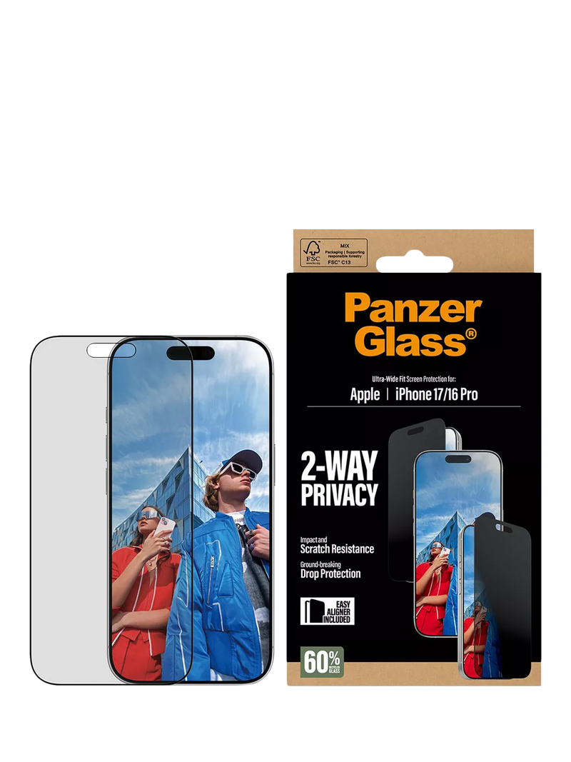 PanzerGlass Ultra-Wide privacy screen protector iPhone 17 Pro imported from the UK