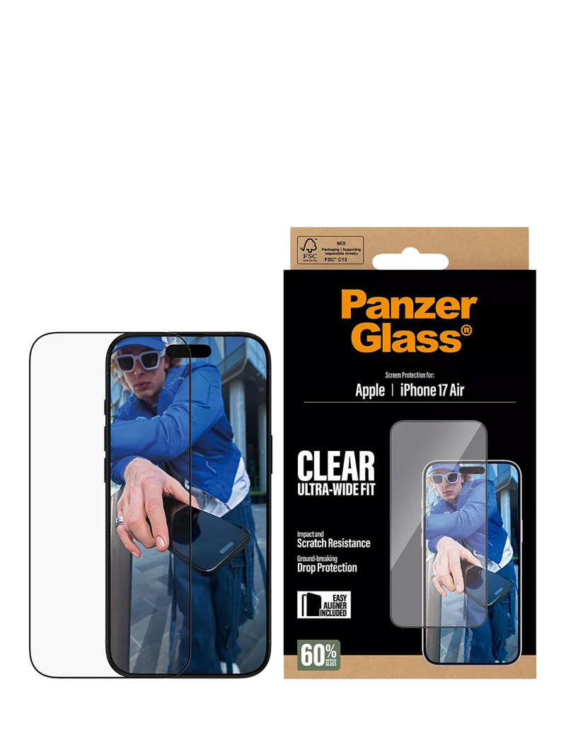 PanzerGlass ultra-wide screen protector iPhone 17 Air, imported from the UK