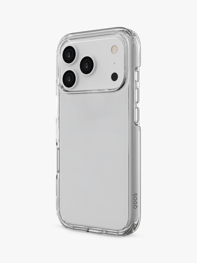 QDOS hybrid clear case for iPhone 17 Pro - British product
