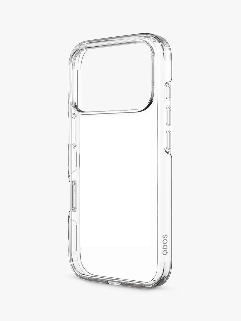 QDOS hybrid clear case for iPhone 17 Pro - British product
