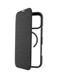QDOS Hybrid Fold Folio Case Clear Black for iPhone 17 Pro Max, UK version