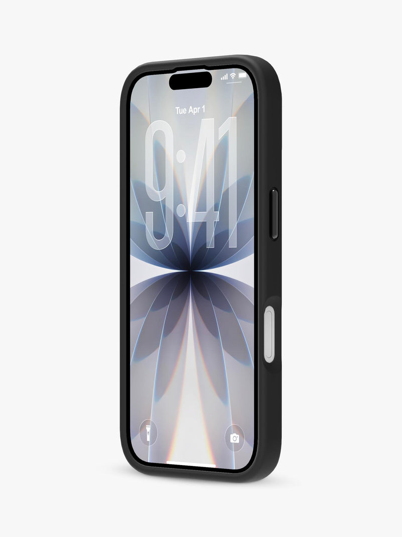 QDOS Black/Frosted iPhone 17 case, imported from the UK