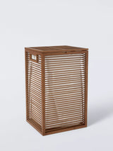 John Lewis John Lewis Bamboo Single Laundry Hamper, Natural Dark- Buy online at McGrocer