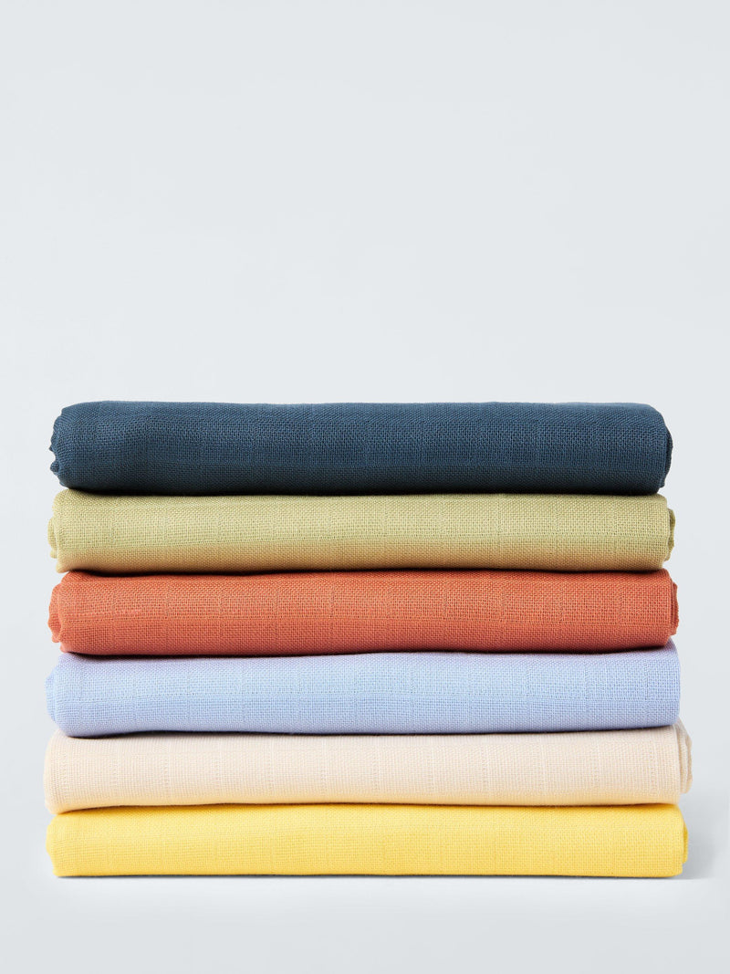 John Lewis colourblock muslin squares pack of 6 - British product