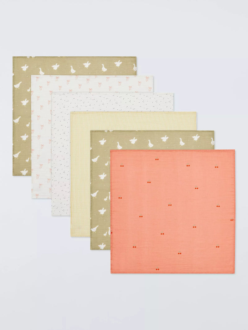 John Lewis muslin squares pack of 6 70x70cm - British product