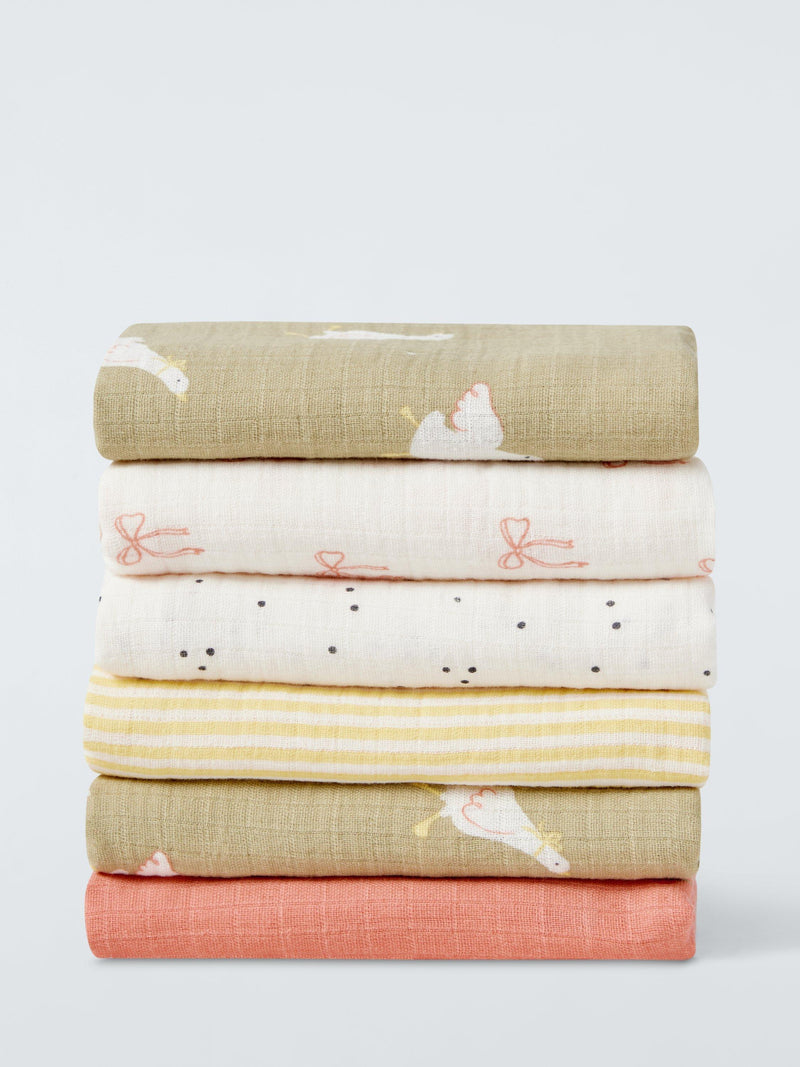 John Lewis muslin squares pack of 6 70x70cm - British product