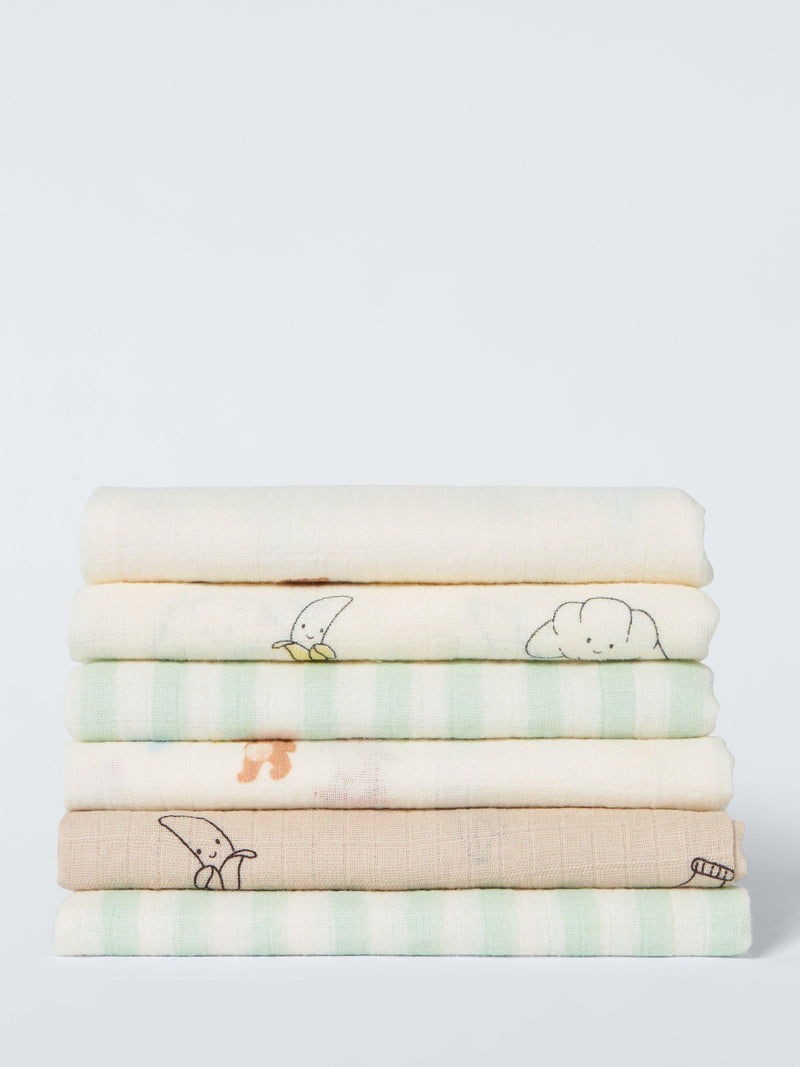 John Lewis Daydream Bear muslin squares 6-pack, imported from the UK
