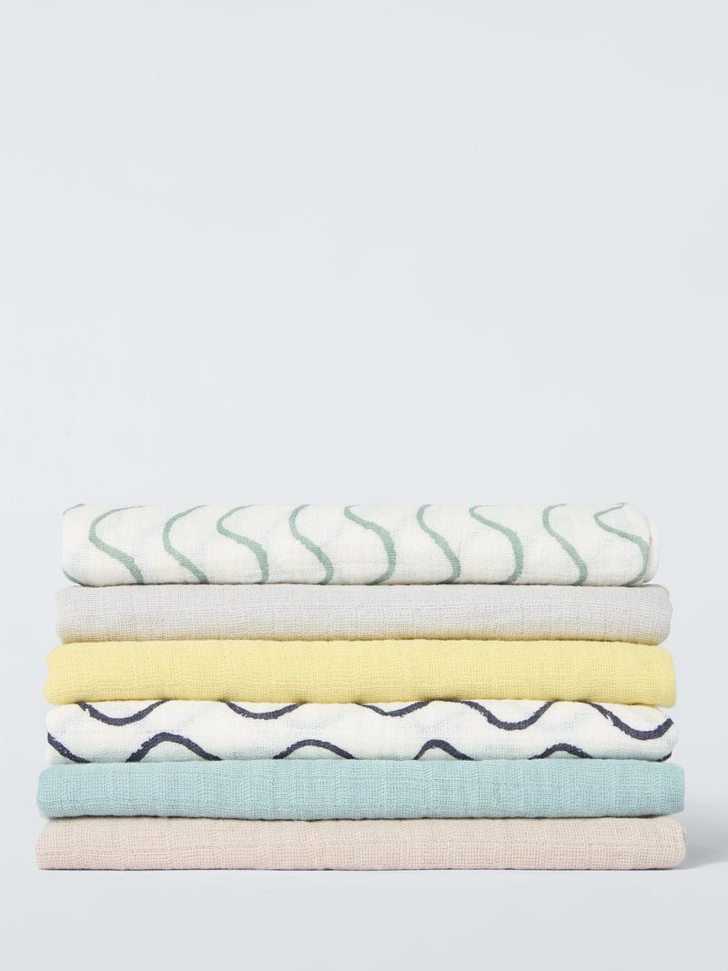 John Lewis muslin squares pack of 6, imported from the UK