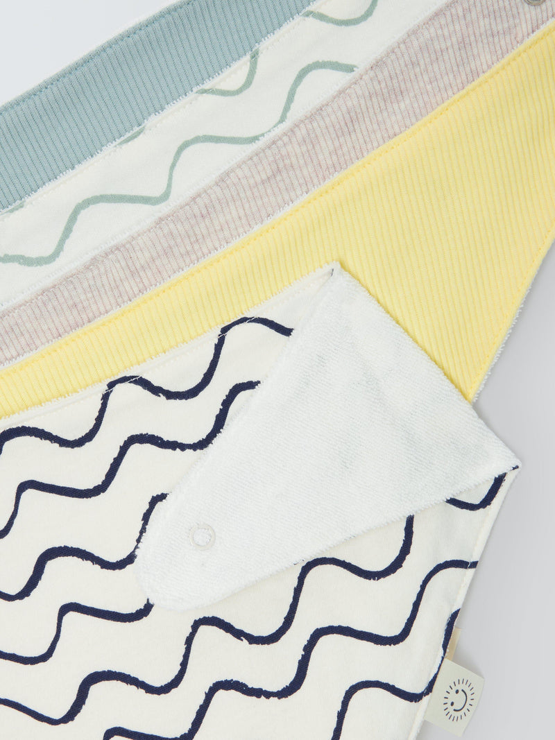 John Lewis dribble bibs pack of 5 100% cotton (British brand)