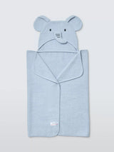 John Lewis John Lewis Eden Safari Bold Elephant Baby Hooded Towel, Blue, 95x60cm- Buy online at McGrocer
