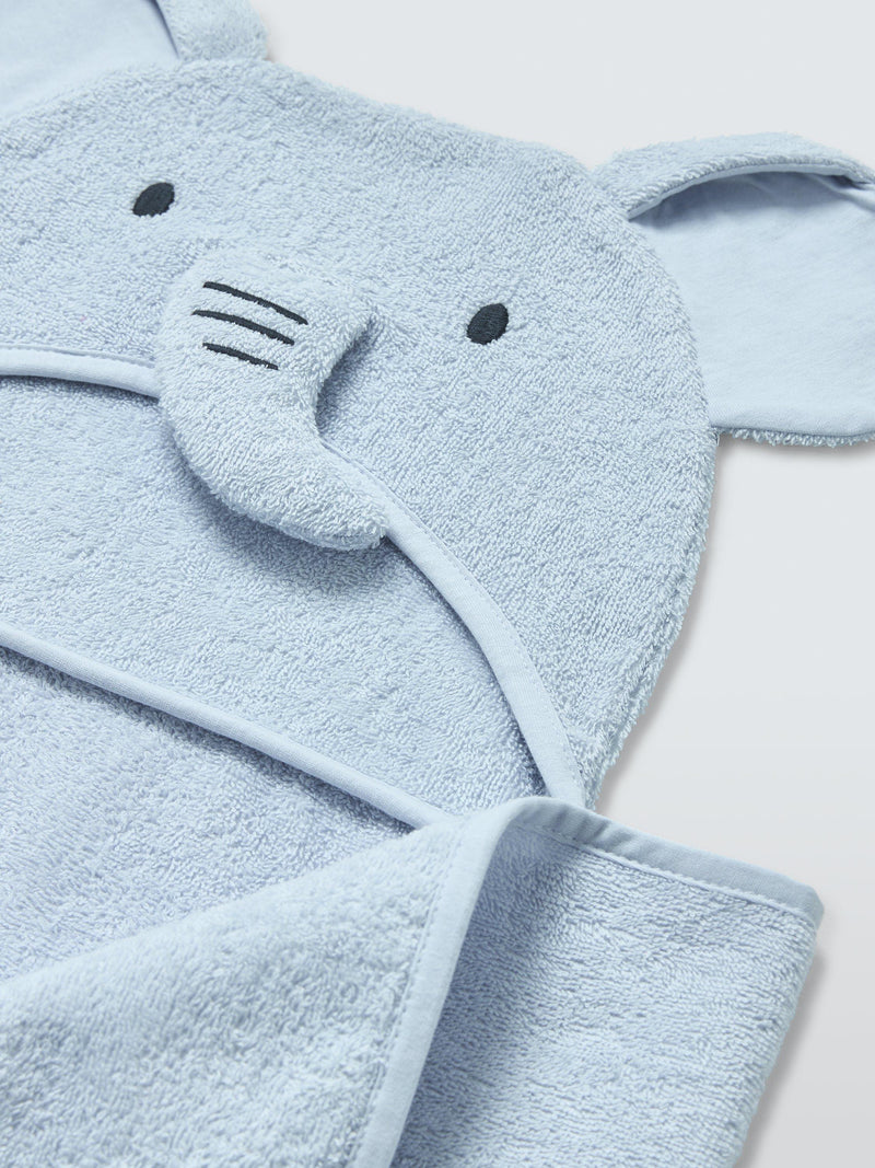 John Lewis baby hooded towel blue elephant design, UK version