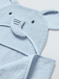 John Lewis baby hooded towel blue elephant design, UK version