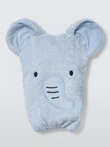 John Lewis John Lewis Eden Safari Bold Elephant Wash Mitt, Blue- Buy online at McGrocer