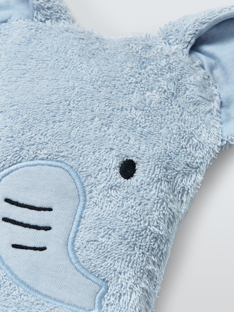 John Lewis wash mitt blue elephant 20x14cm, UK version