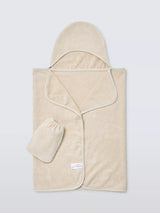 John Lewis John Lewis Eden Safari Soft Elephant Burnout Baby Hooded Towel and Wash Mitt Set, Brown- Buy online at McGrocer