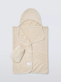 John Lewis baby hooded towel set brown elephant motif, UK version