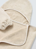 John Lewis baby hooded towel set brown elephant motif, UK version