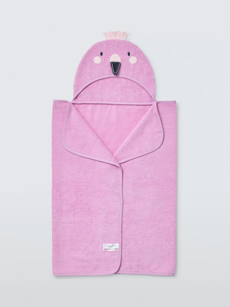 John Lewis flamingo hooded towel 100% cotton (British brand)