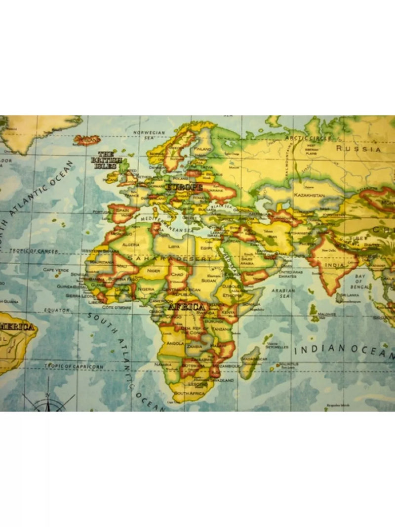 Prestigious Textiles Atlas oilcloth fabric Azure 134cm, UK version