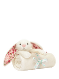 Jellycat Blossom Bunny Blankie cream comfort blanket (British brand)