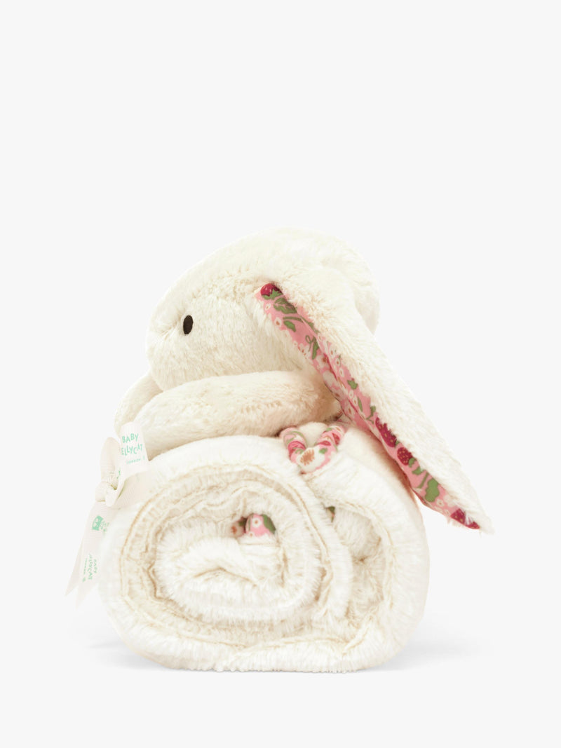 Jellycat Blossom Bunny Blankie cream comfort blanket (British brand)