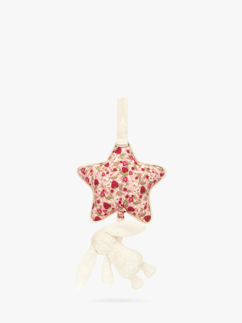 Jellycat Blossom Bunny musical pull cream - British product